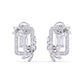 Diamond Vintage Halo Cluster Stud Earrings