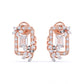 Diamond Vintage Halo Cluster Stud Earrings