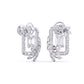 Diamond Vintage Halo Cluster Stud Earrings