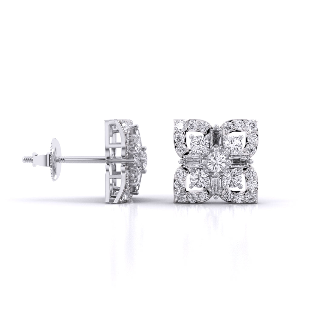 Antique Diamond Cluster Studs