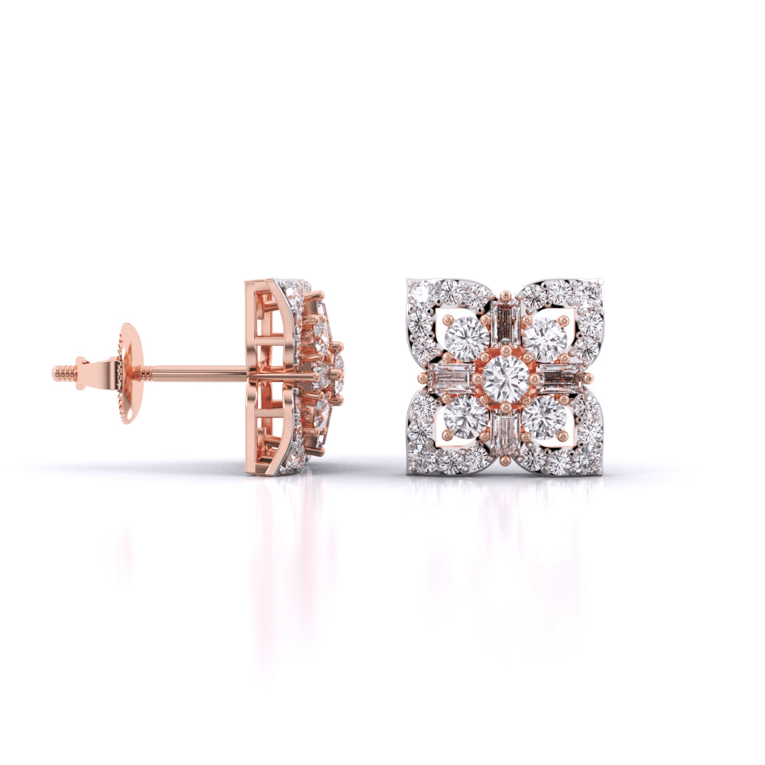 Antique Diamond Cluster Studs