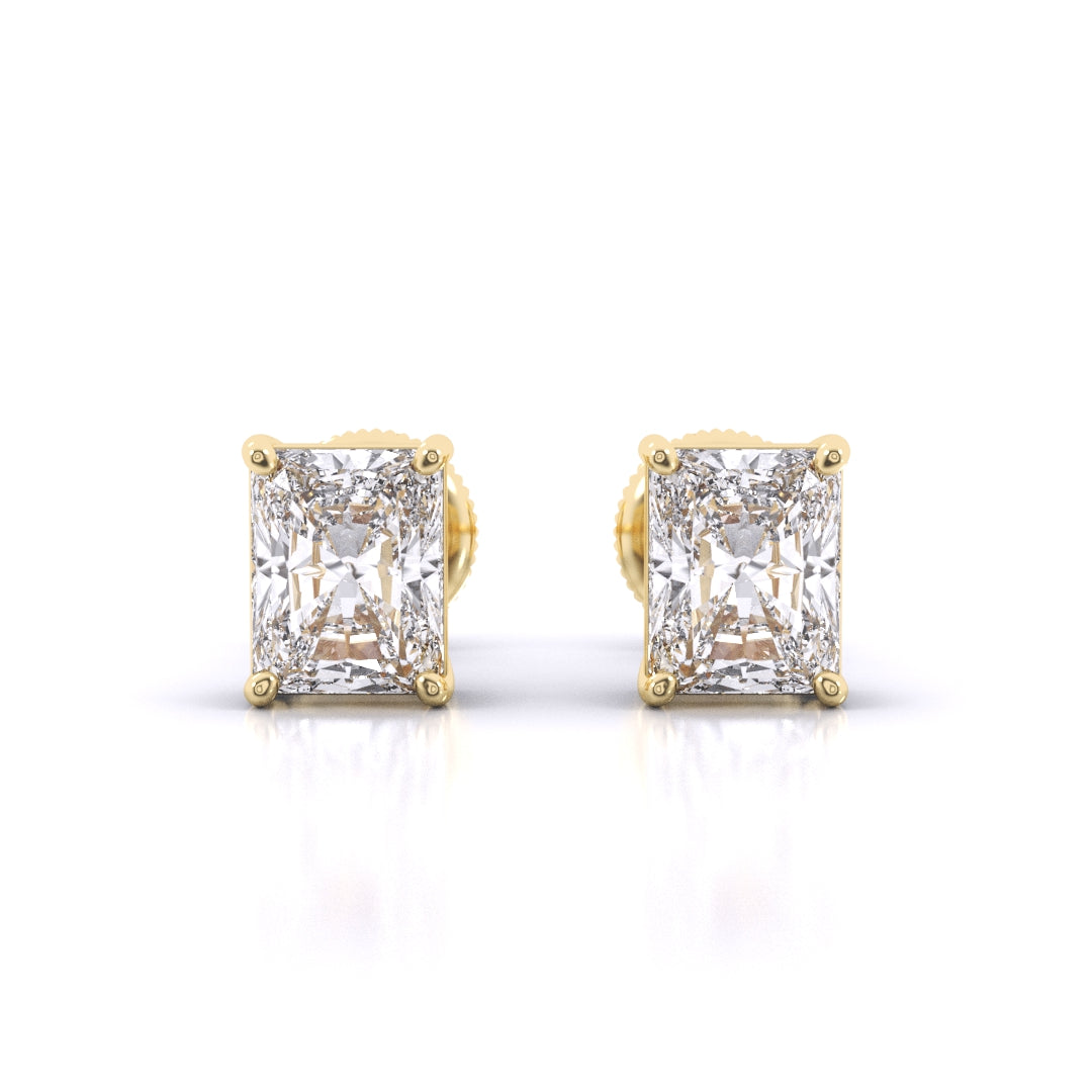 Radiant Cut Solitaire Earrings