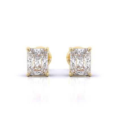 Radiant Cut Solitaire Earrings