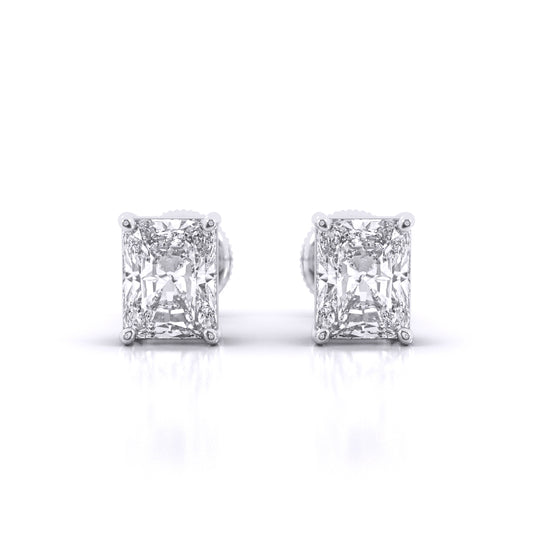 Radiant Cut Solitaire Earrings