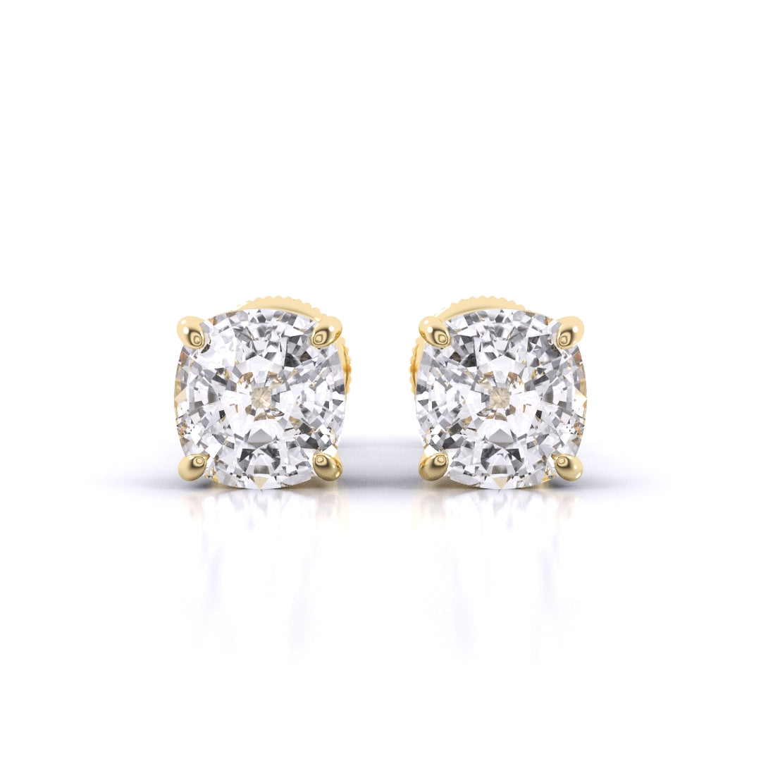 1 Carat Each Solitaire Diamond Earrings