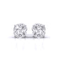 1 Carat Each Solitaire Diamond Earrings