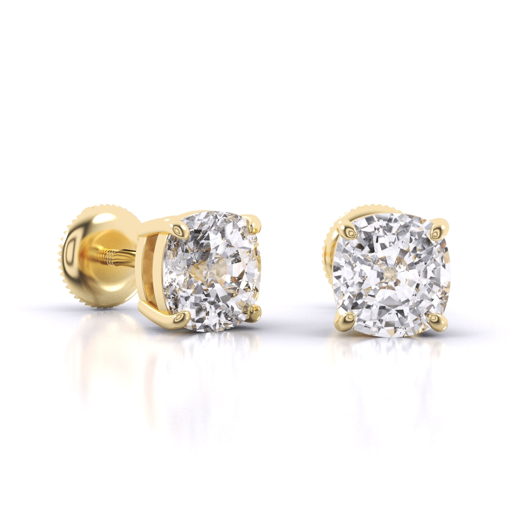 1 Carat Each Solitaire Diamond Earrings