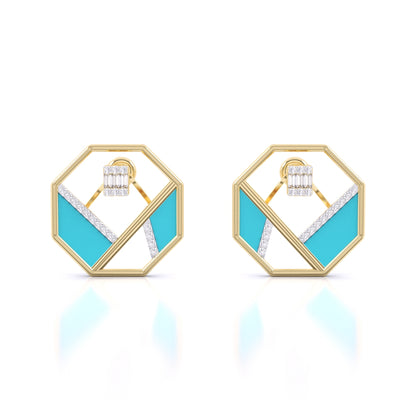 Matrix Octagon Earrings