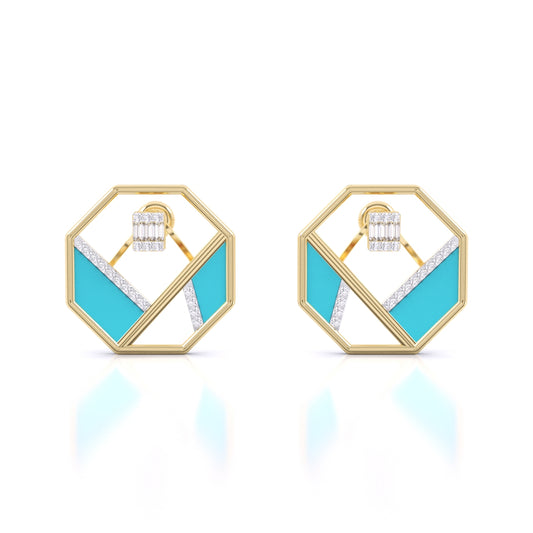 Matrix Octagon Earrings