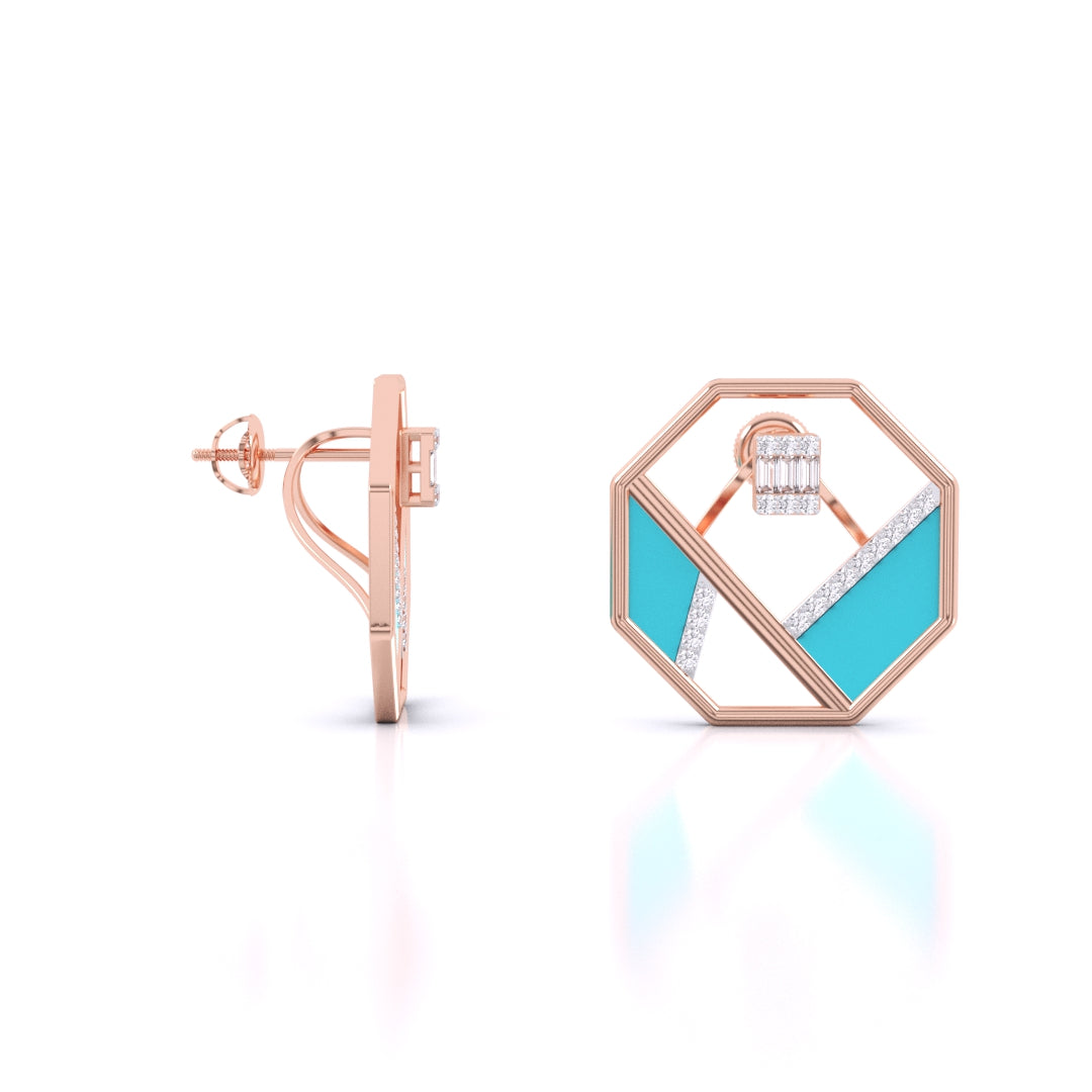 Matrix Octagon Earrings