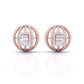 Fancy Baguette & Round Diamonds HALO Earrings