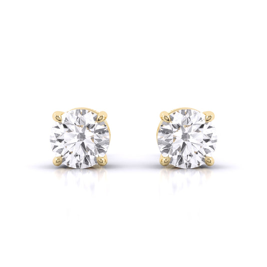 2 Carat Each Classic Solitaire Studs