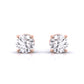 2 Carat Each Classic Solitaire Studs