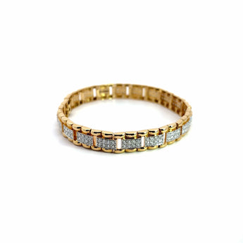 Buy Round Cut Diamond Gold Bracelet for Men | Ivana Jewels Best lab grown diamond jewellery brand