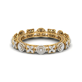 Eisha Cluster Diamond Bangle Pair Best lab grown diamond jewellery brand