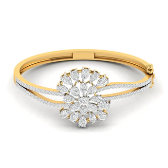 Pear and Round Diamond Bangle Best lab grown diamond jewellery brand