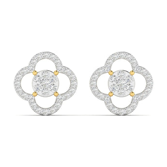Elegant Clover Diamond Earrings Best lab grown diamond jewellery brand