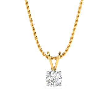 Buy Four-Prong Diamond Pendant Online from Ivana Jewels Best lab grown diamond jewellery brand