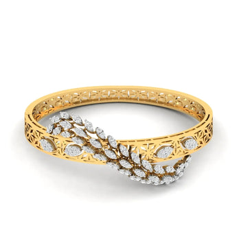 Buy 1 Carat Elegant Multi Diamond Bangle Online from Ivana Jewels Best lab grown diamond jewellery brand
