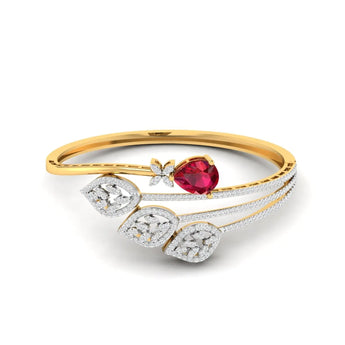 4.98ct Pear Diamond Accent Bangle Best lab grown diamond jewellery brand