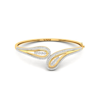 Buy 2 Carat Rose Gold Diamond Bangle Online from Ivana Jewels Best lab grown diamond jewellery brand