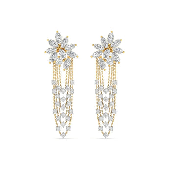 Elegant Wedding Diamond Drop Earrings Ivana Jewels Best lab grown diamond jewellery brand