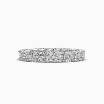 Buy Emerald Cut Diamond Eternity Ring from Ivana Jewels Best lab grown diamond jewellery brand