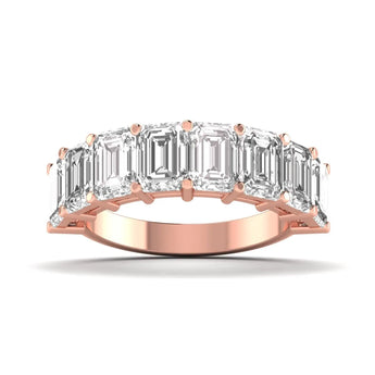 Buy Gold Emerald Channel Setting Diamond Eternity Ring from Ivana Jewels Best lab grown diamond jewellery brand