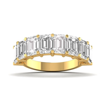 Buy Gold Emerald Channel Setting Diamond Eternity Ring from Ivana Jewels Best lab grown diamond jewellery brand
