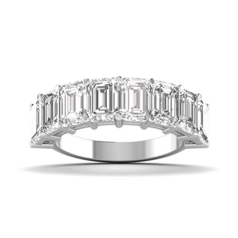 Buy Gold Emerald Channel Setting Diamond Eternity Ring from Ivana Jewels Best lab grown diamond jewellery brand