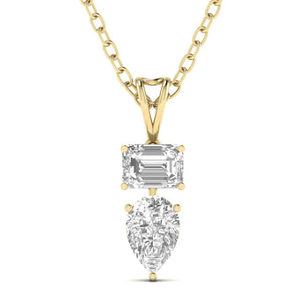 Shop Pear Shape Solitaire Diamond Pendant Online | Ivana Jewels Best lab grown diamond jewellery brand