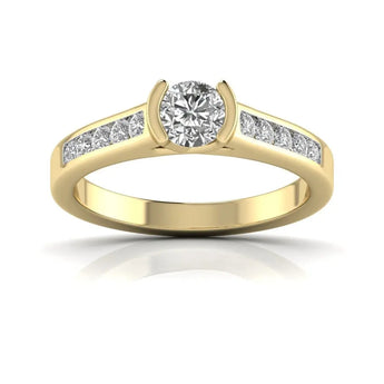 Buy Ornaments Solitaire Diamond Engagement Ring from Ivana Jewels Best lab grown diamond jewellery brand
