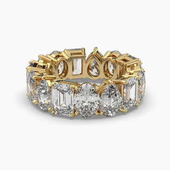 Buy Pear, Emerald & Oval Shape Diamond Eternity Ring from Ivana Jewels Best lab grown diamond jewellery brand