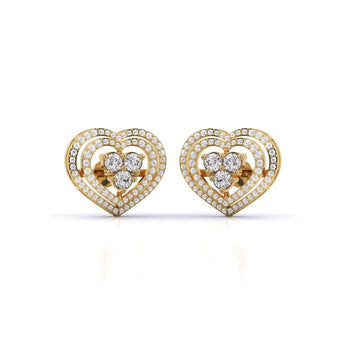 Buy Eternal Love Heart Diamond Stud Earring from Ivana Jewels Best lab grown diamond jewellery brand