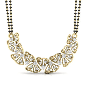 Buy Round Casual Wear Diamond Mangalsutra Online | Ivana Jewels Best lab grown diamond jewellery brand