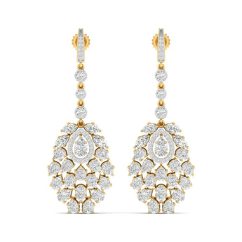 Buy 1 Carat Exquisite Diamond Dangler Earring from Ivana Jewels Best lab grown diamond jewellery brand