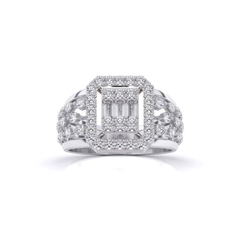 Buy Fancy & Round Shape Diamond Engagement Ring from Ivana Jewels Best lab grown diamond jewellery brand