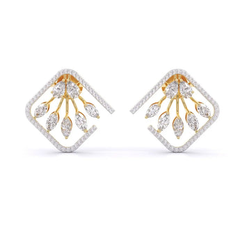 Buy Fancy Diamond Stud Earring from Ivana Jewels Best lab grown diamond jewellery brand
