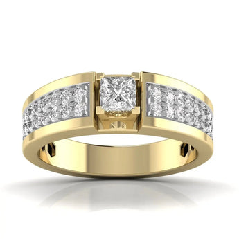 Buy Princess Cut Diamond Ring for Men from Ivana Jewels Best lab grown diamond jewellery brand