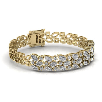 Buy Pear & Marquise Diamond Chain Bracelet | Ivana Jewels Best lab grown diamond jewellery brand