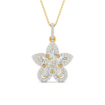 Buy Fancy & Round Cut Diamond Pendant Online from Ivana Jewels Best lab grown diamond jewellery brand