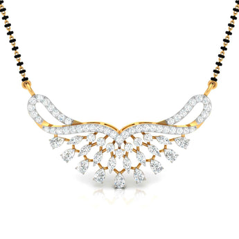 Buy Butterfly Diamond Mangalsutra Online | Ivana Jewels Best lab grown diamond jewellery brand