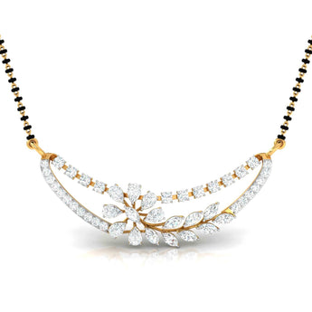 Buy Fancy & Round Diamond Mangalsutra Online | Ivana Jewels Best lab grown diamond jewellery brand