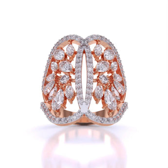 Buy Feminine Diamond Cocktail Ring at Ivana Jewels Best lab grown diamond jewellery brand