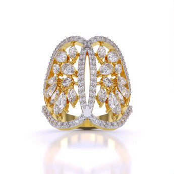 Buy Feminine Diamond Cocktail Ring at Ivana Jewels Best lab grown diamond jewellery brand