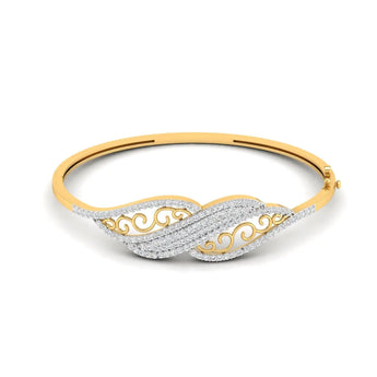 Buy 2 Carat Filigree Lace Diamond Bangle Online from Ivana Jewels Best lab grown diamond jewellery brand