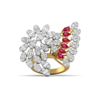 Buy 1 Carat Gold Diamond Cocktail Ring at Ivana Jewels Best lab grown diamond jewellery brand