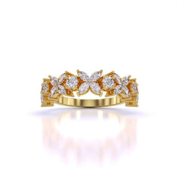 Buy Floral Diamond Eternity Ring from Ivana Jewels Best lab grown diamond jewellery brand
