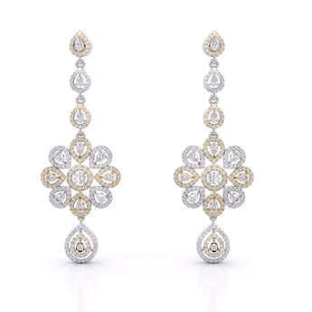 Buy Classic Gold Diamond Dangler Earring from Ivana Jewels Best lab grown diamond jewellery brand