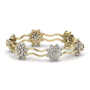 Buy Fancy Flower Diamond Bracelet Online from Ivana Jewels Best lab grown diamond jewellery brand